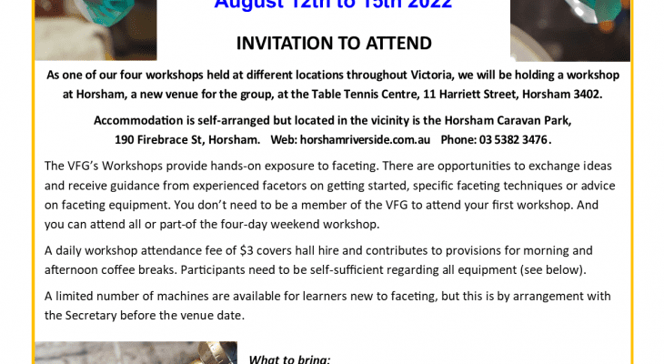 Going to Horsham Workshop?
